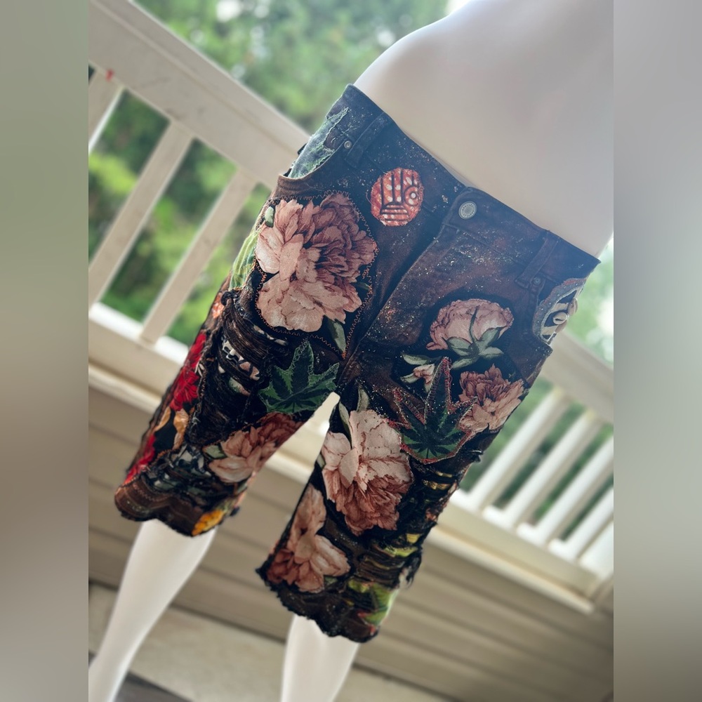 Flower Child shorts by Astral Rose Art
